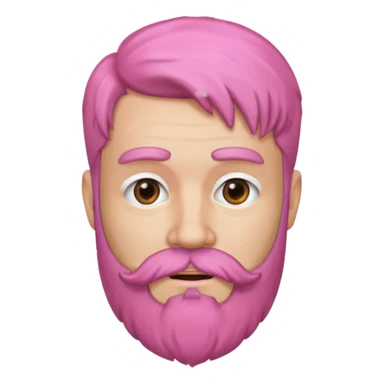 pink bearded man headshot sticker