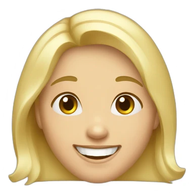 laughing russian blond young woman sticker