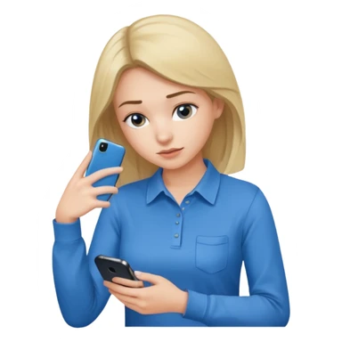 girl holding a phone posing bent over  sticker