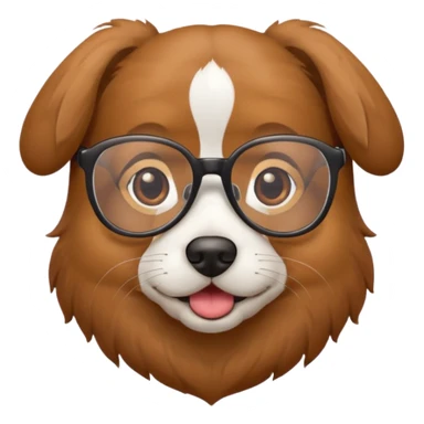 un perro con gafas sticker