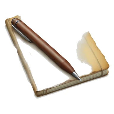 vintage notebook with pen sticker