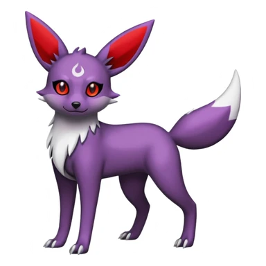 Dark gloomy violet white black Umbreon-Vernid-Zangoose-fusion (full body) sticker