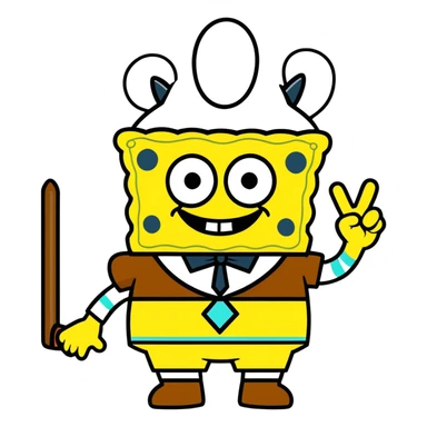 Evil SpongeBob sticker