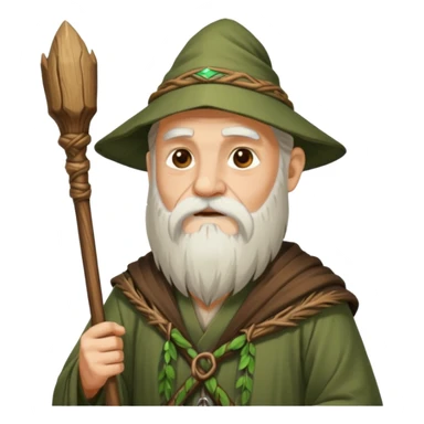 old druid with long beard sticker