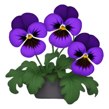Aesthetic iron and purple pansies in the background sticker