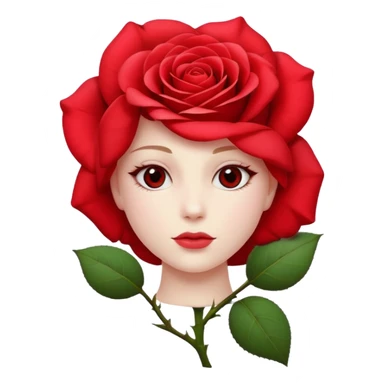 rose with face sticker