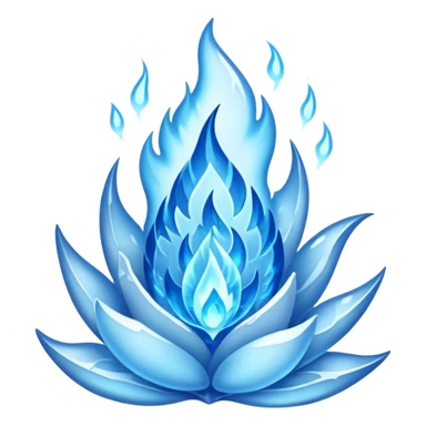 blue magical frozen flame sticker