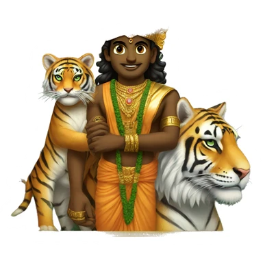 God murugan with tiger  sticker