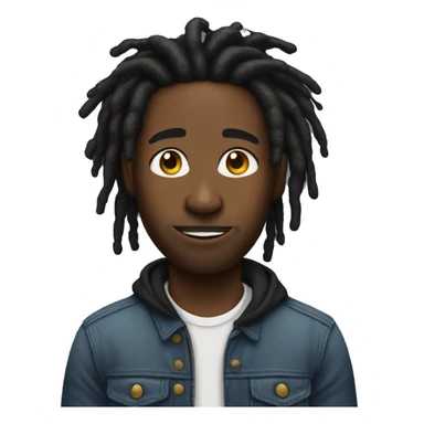 black guy with dreads no facial hair sticker