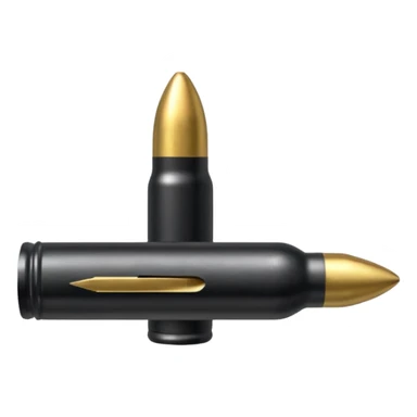 black long bullet 7.62 sticker