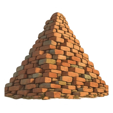 ghibli style mountain of bricks sticker