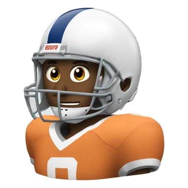 football player with helmet sticker