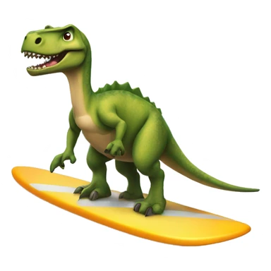 Dinosaurio en una tabla de surf  sticker