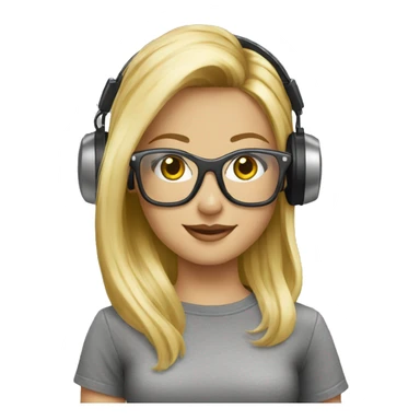 dj blond a lunette sticker