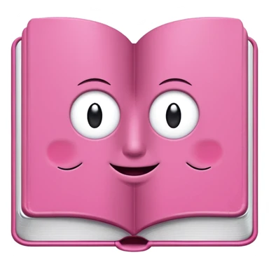 generate an ios genmoji of a pink book "IT ENDS WITH US"  sticker