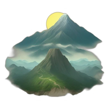 Mountain and Ra sticker