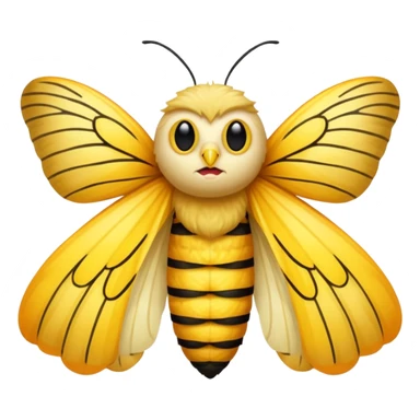 yellow moth but replace the face with trump’s face sticker