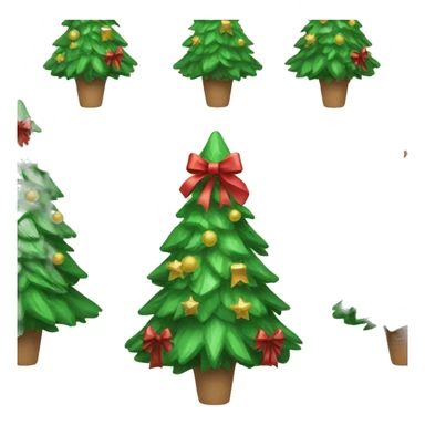 Christmas tree with bows  sticker