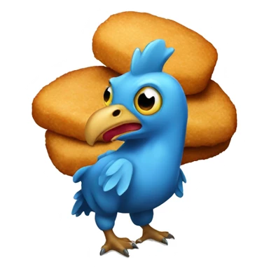 Dinosaur chicken nugget  sticker