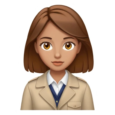 Tourist guide girl with brown hair and almond color eyes sticker