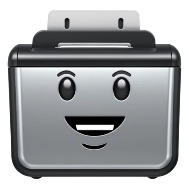cute cartoon paper shredder with face sticker