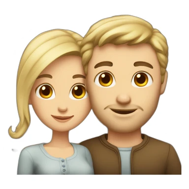 in love caucasian couple sticker