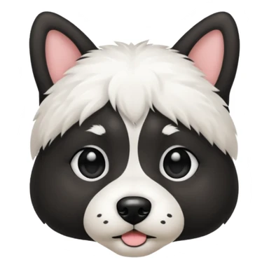 dog white with black face and short hair sticker