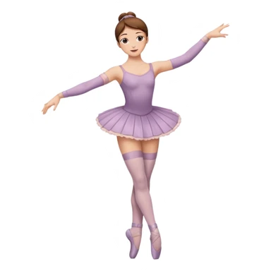 Ballet dancer in over the knee socks and brown hair sticker