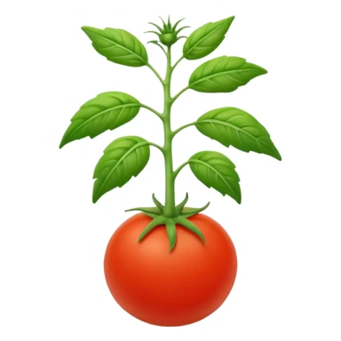 tiny young realistic tomato seedling sticker