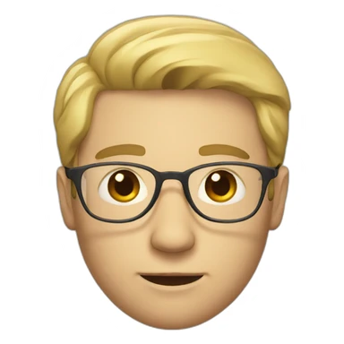 white man with glass sticker