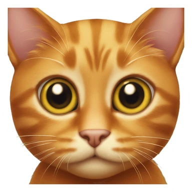 Ginger cat with BIG eyes  sticker