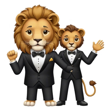 necesito un leon con smokin y reloj sticker