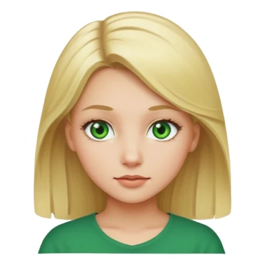 Girl blonde Green eyes sticker