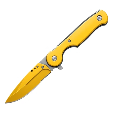 Foldable Pocket Knife yellow sticker