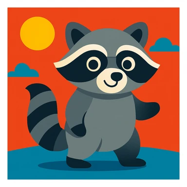 Raccoon sticker
