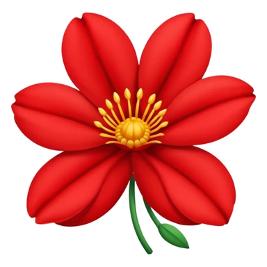 scarlet flower sticker