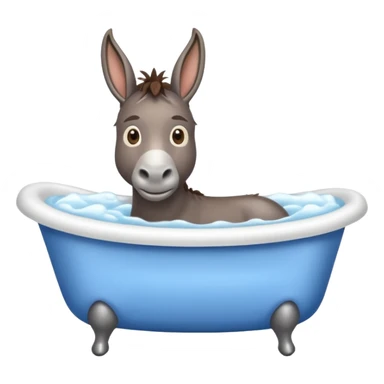 Donkey in bathtub sticker