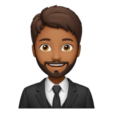 bearded black woman in a suit sticker