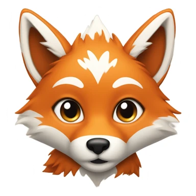 Heart-shape fox sticker