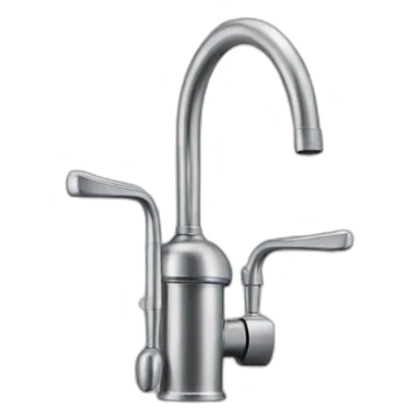  a man who looks like a kitchen tap sticker