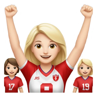 girl cheering on a football game sticker