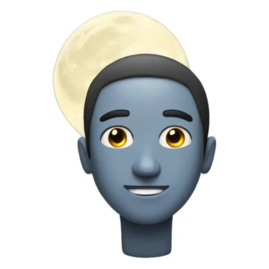 Guy with moon as head sticker
