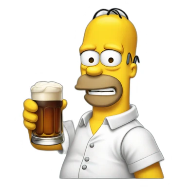 Homer beer sticker