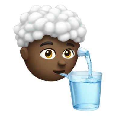 cotton is drinking water sticker