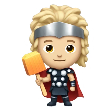 Thor with popsicle sticker