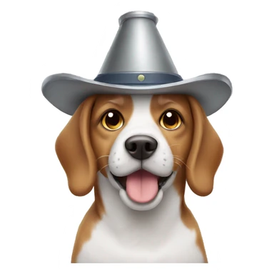 Dog with a space hat sticker