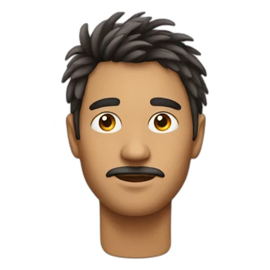 Man that has feathers on his face sticker