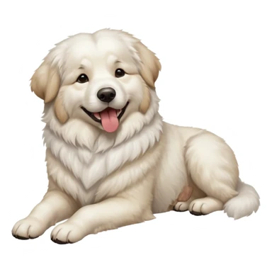 Great Pyrenees Belly Rub Emoji sticker