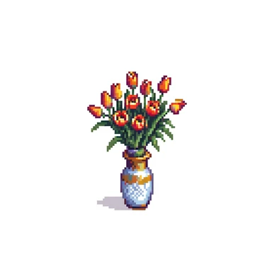 Tulips in a vase sticker