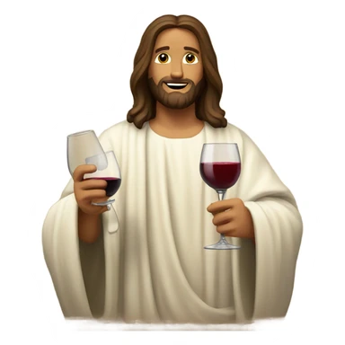 Jesus with wine sticker